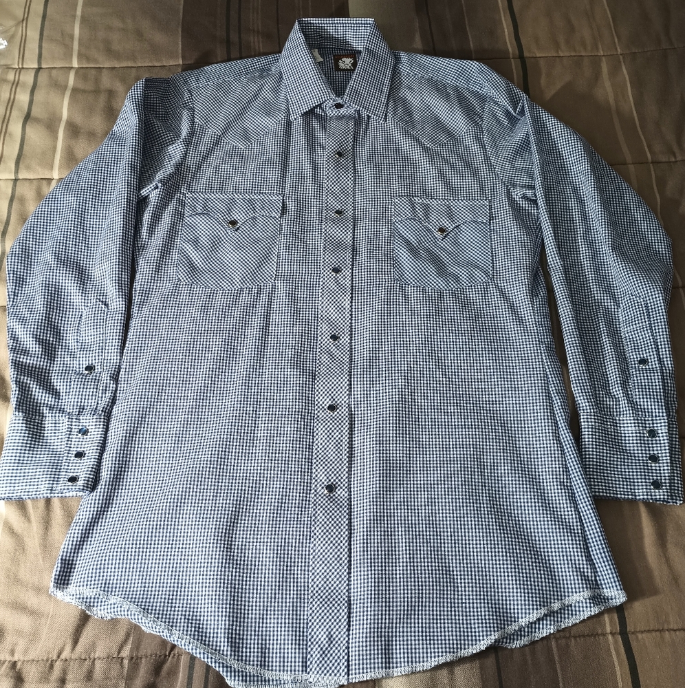 Men's Karman Western Style Button Down Shirt 15.5-‎ 33